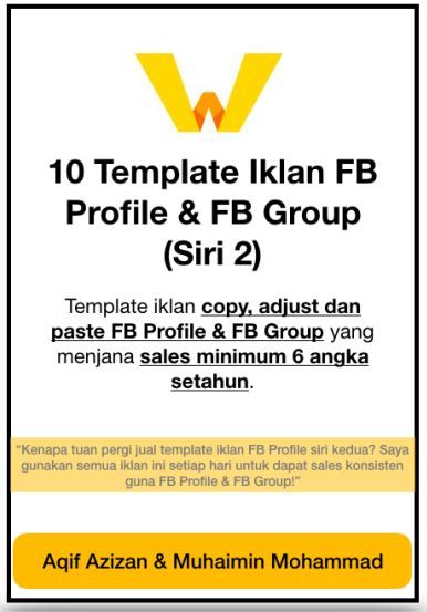 Ebook 10 Template Iklan FB Profile & FB Group (Siri 2)